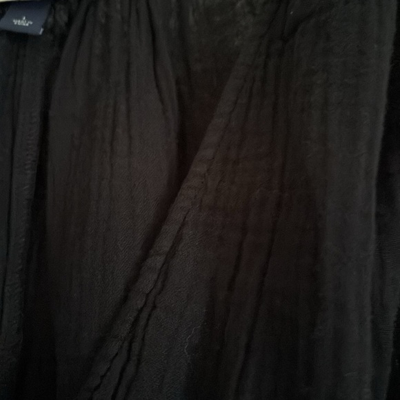 NWT-universal threads crinkle linen, long sleeveless V Neck Cable tie dress - Picture 9 of 9